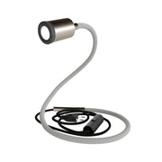 GU1d-one Lampada snodabile senza base con mini faretto LED - Titanio satinato