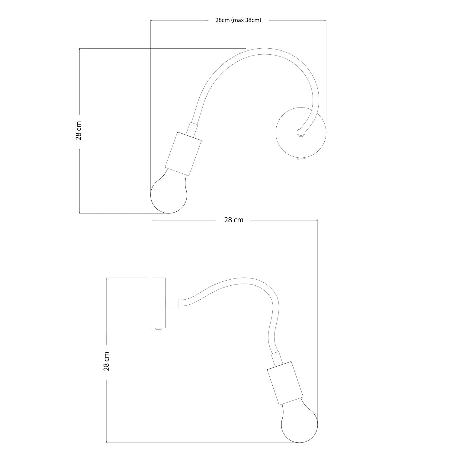 Lampada Fermaluce Flex 30 Pastel con mini rosone con interruttore e mini faretto GU1d0 - Verde prato