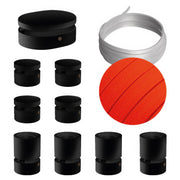 Sistema Filé Symmetric Kit - con cavo CF15 di 5 m per catenaria e 9 componenti in legno verniciato nero per interni