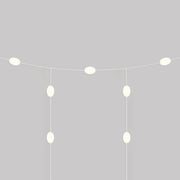 Catena luminosa reticolare 7 punti luce da esterno IP67 Bianco sabbia - Marina GRID