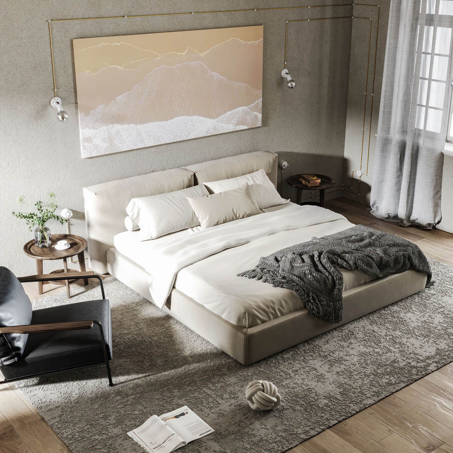 Interruttore/Deviatore in porcellana bianco con manopola Bianco