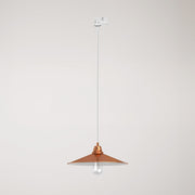 Lampada a sospensione con paralume Swing per binari - Rame