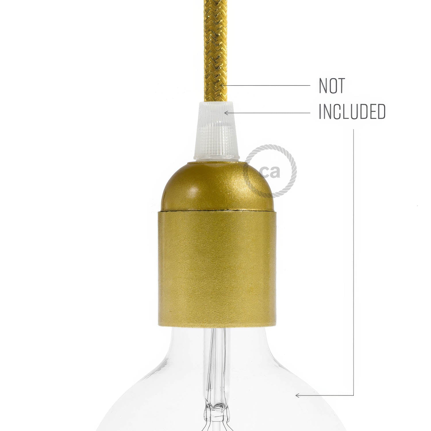 Kit portalampada E27 in bakelite - Oro