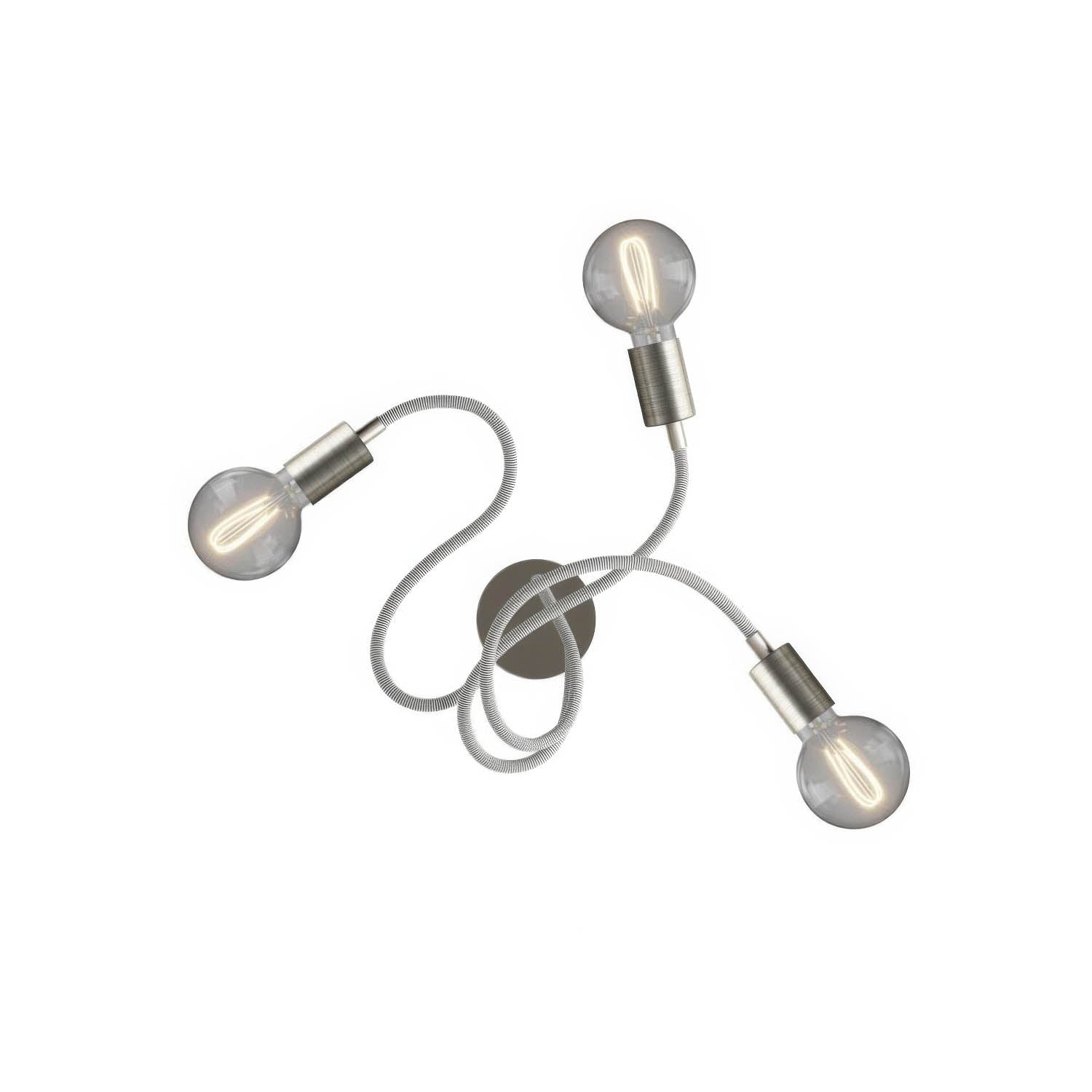 Flex 60 lampada da parete o soffitto snodabile a luce diffusa con lampadina LED G95 - Titanio satinato