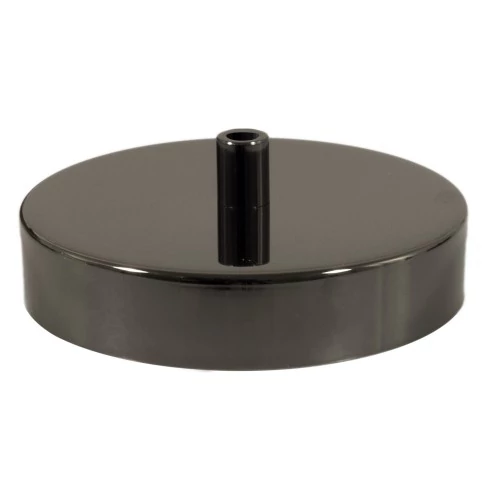 Base lampe diam 120mm NOIR PERLE avec contrepoids, anneau latéral et softpad