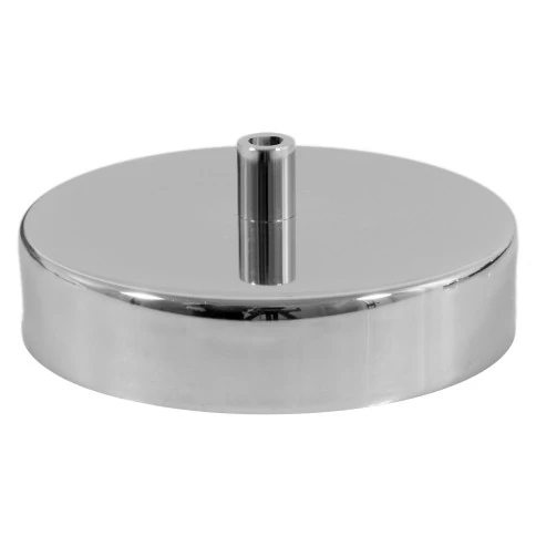 Base lampe diam 120mm CHROME avec contrepoids, anneau latéral et softpad
