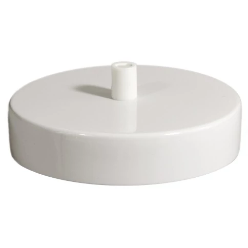 Base lampe diam 120mm BLANC SATINE avec contrepoids, anneau latéral et softpad