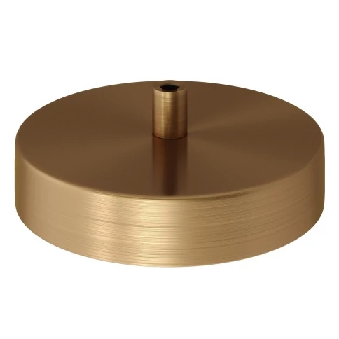 Socle de lampe diam 120mm BRONZE SATINÉ avec contrepoids, passe-câble latéral et softpad