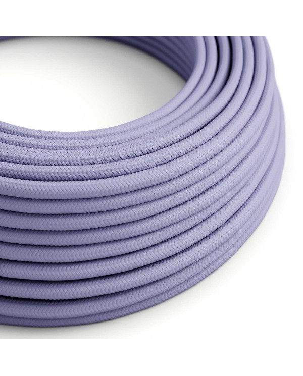 Câble textile Lavande dream brillant - L'Original Creative-Cables - RM07 rond 2x0,75mm / 3x0,75mm
