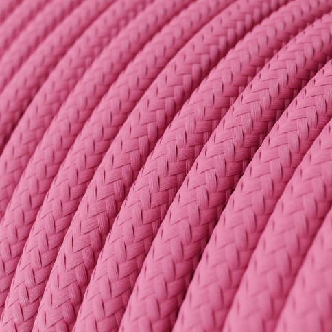 Câble textile Rose Fuchsia brillant - L'Original Creative-Cables - RM08 rond 2x0,75mm / 3x0,75mm