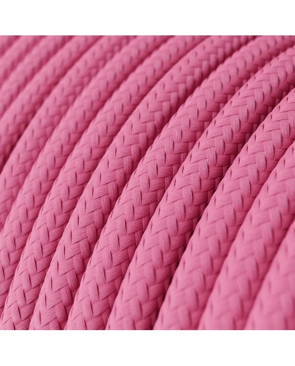 Câble textile Rose Fuchsia brillant - L'Original Creative-Cables - RM08 rond 2x0,75mm / 3x0,75mm