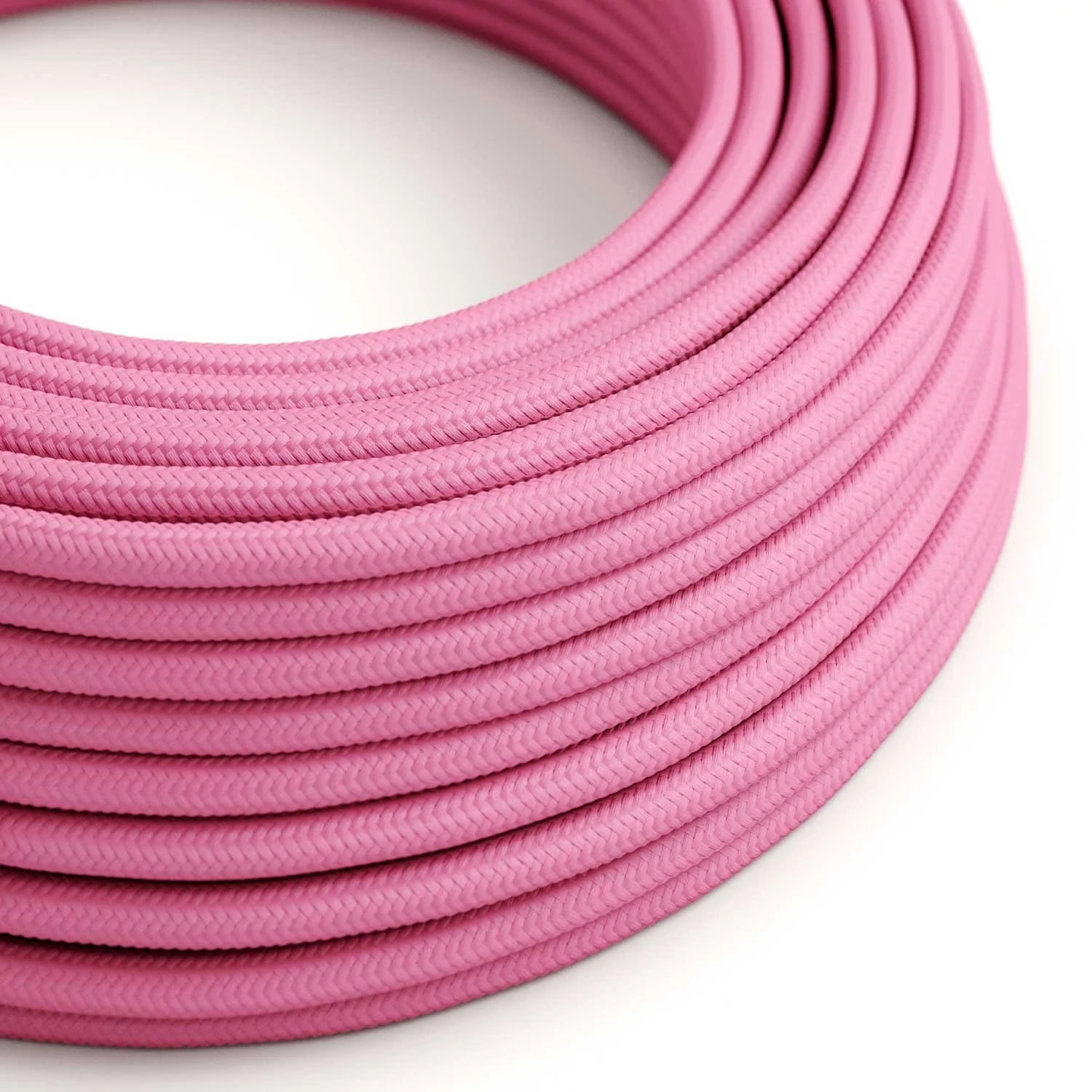 Câble textile Rose Fuchsia brillant - L'Original Creative-Cables - RM08 rond 2x0,75mm / 3x0,75mm