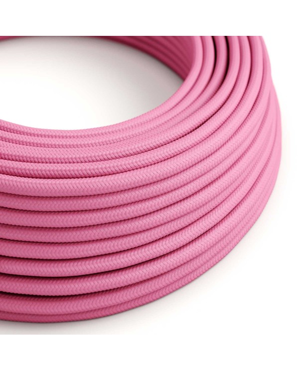 Câble textile Rose Fuchsia brillant - L'Original Creative-Cables - RM08 rond 2x0,75mm / 3x0,75mm