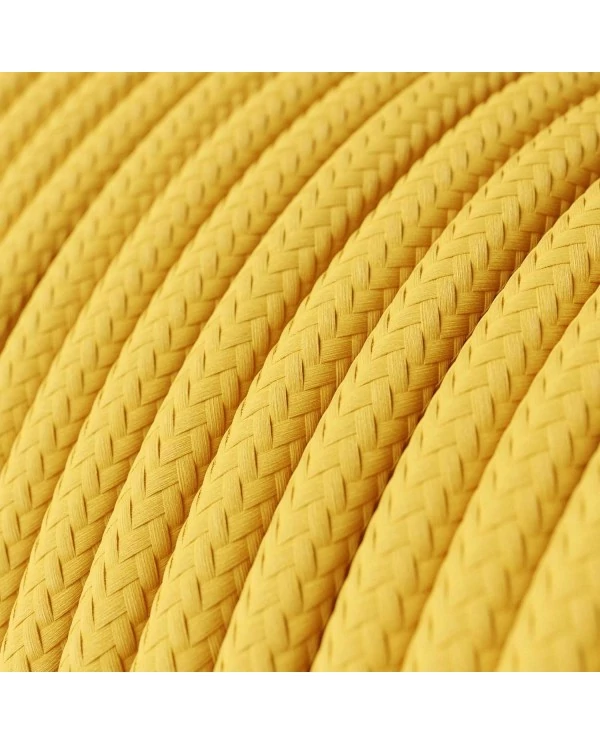 Câble textile Jaune maïs brillant - L'Original Creative-Cables - RM10 rond 2x0,75mm / 3x0,75mm