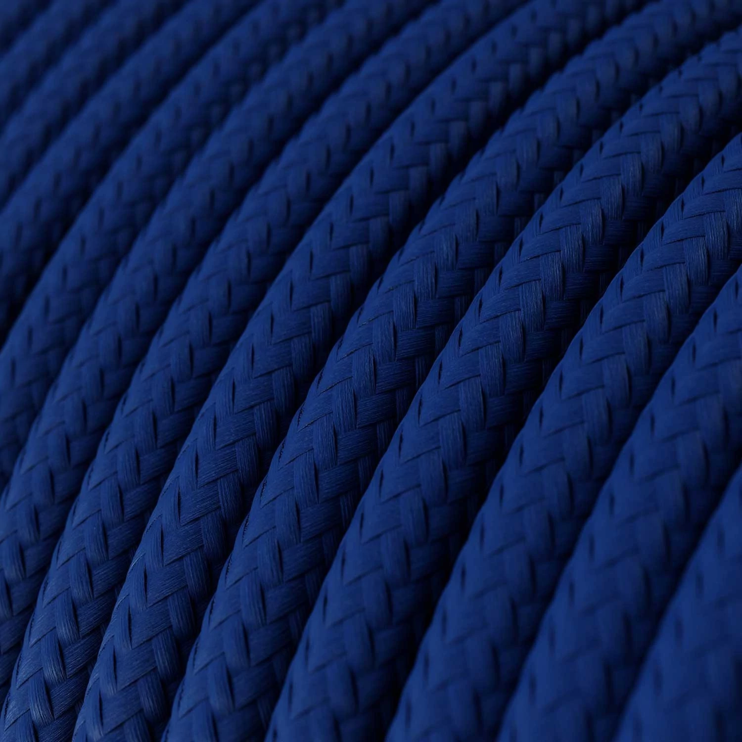 Câble textile Classic Blue brillant - L'Original Creative-Cables - RM12 rond 2x0,75mm / 3x0,75mm