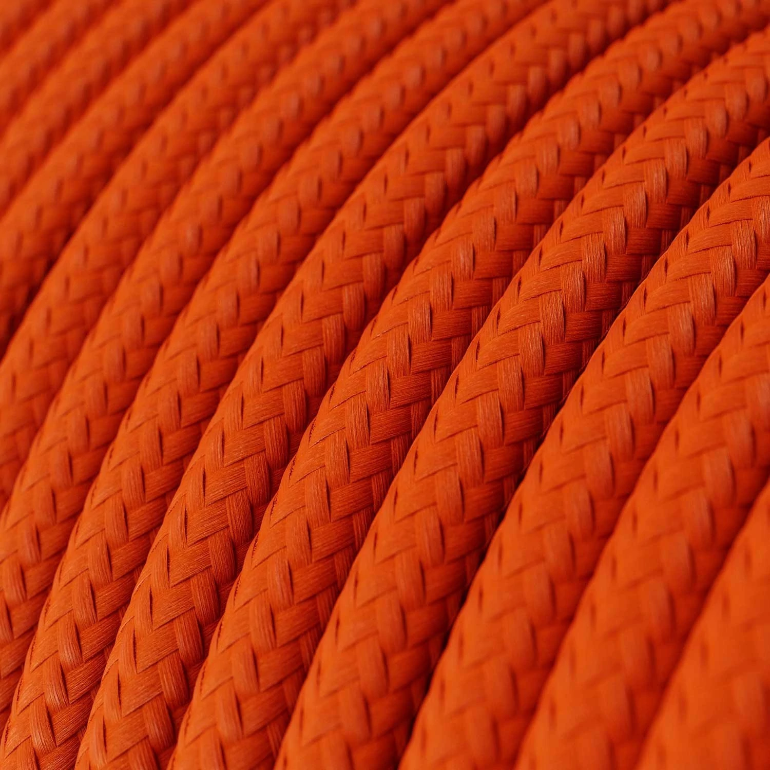 Câble textile Orange Flamme brillant - L'Original Creative-Cables - RM15 rond 2x0,75mm / 3x0,75mm