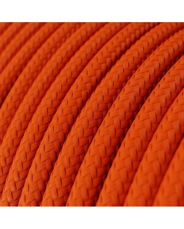 Câble textile Orange Flamme brillant - L'Original Creative-Cables - RM15 rond 2x0,75mm / 3x0,75mm