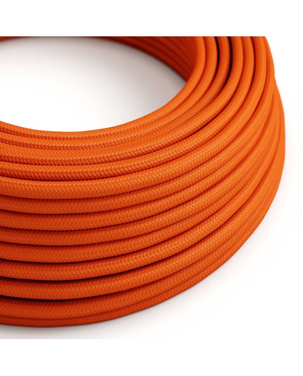 Câble textile Orange Flamme brillant - L'Original Creative-Cables - RM15 rond 2x0,75mm / 3x0,75mm