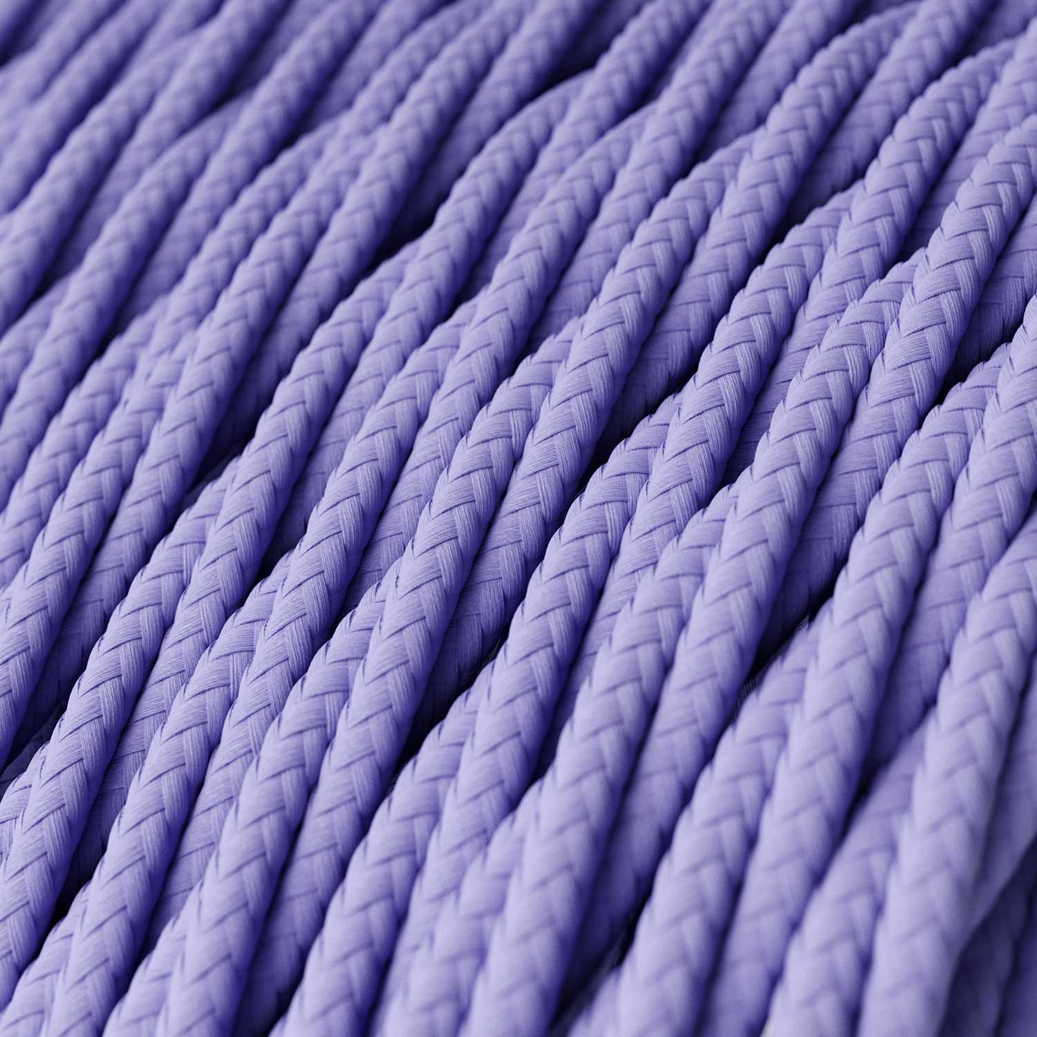 Câble textile Lavande dream brillant - L'Original Creative-Cables - TM07 tressé 2x0,75mm / 3x0,75mm