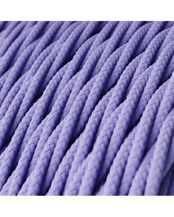 Câble textile Lavande dream brillant - L'Original Creative-Cables - TM07 tressé 2x0,75mm / 3x0,75mm