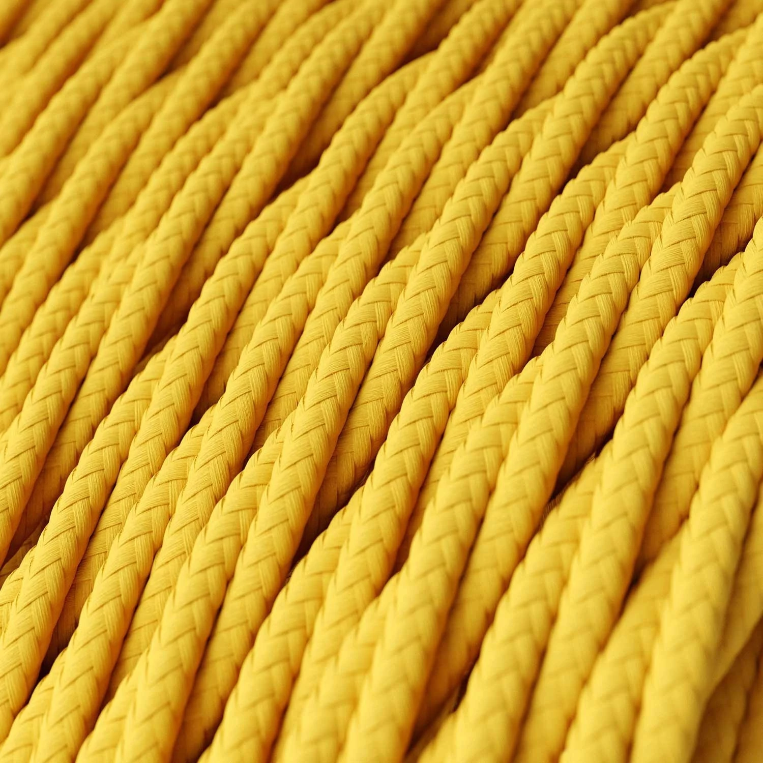 Câble textile Jaune maïs brillant - L'Original Creative-Cables - TM10 tressé 2x0,75mm / 3x0,75mm