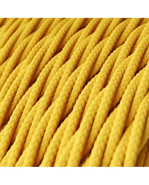 Câble textile Jaune maïs brillant - L'Original Creative-Cables - TM10 tressé 2x0,75mm / 3x0,75mm