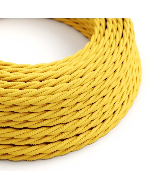 Câble textile Jaune maïs brillant - L'Original Creative-Cables - TM10 tressé 2x0,75mm / 3x0,75mm