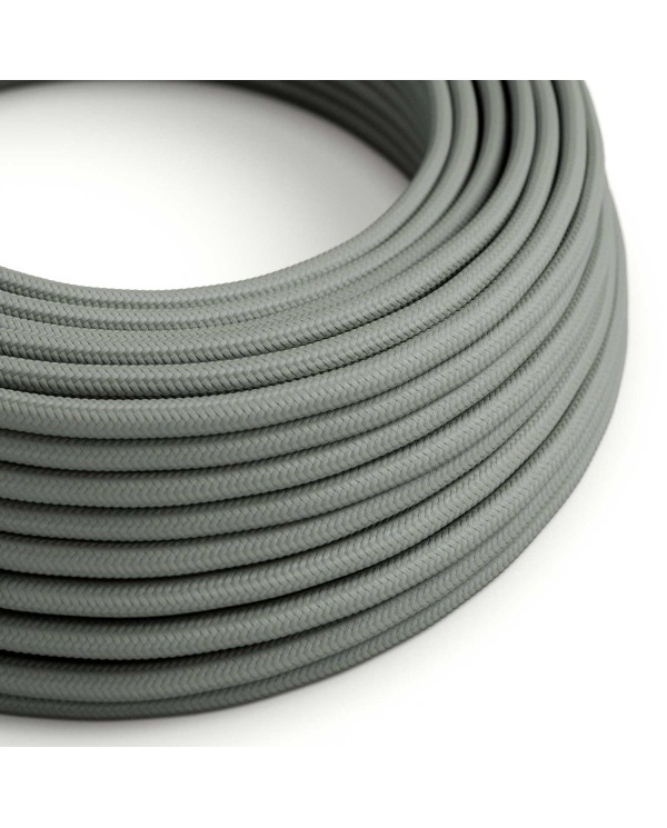 Câble textile Gris fumé brillant - L'Original Creative-Cables - RM03 rond 2x0,75mm / 3x0,75mm