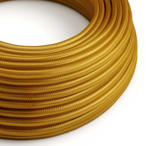 Câble textile Or brillant - L'Original Creative-Cables - RM05 rond 2x0,75mm / 3x0,75mm