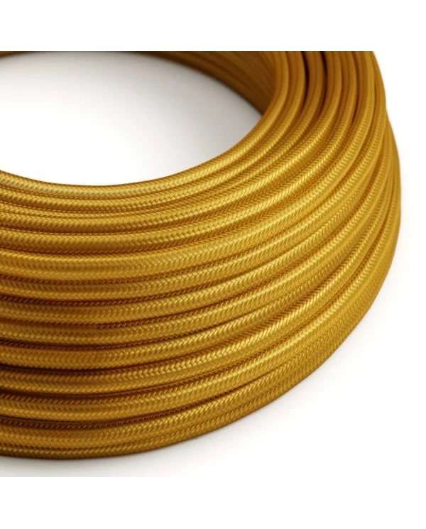 Câble textile Or brillant - L'Original Creative-Cables - RM05 rond 2x0,75mm / 3x0,75mm