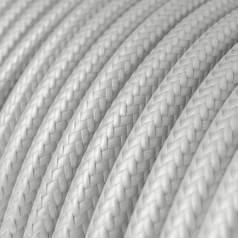 Câble textile Argenté brillant- L'Original Creative-Cables - RM02 rond 2x0,75mm / 3x0,75mm