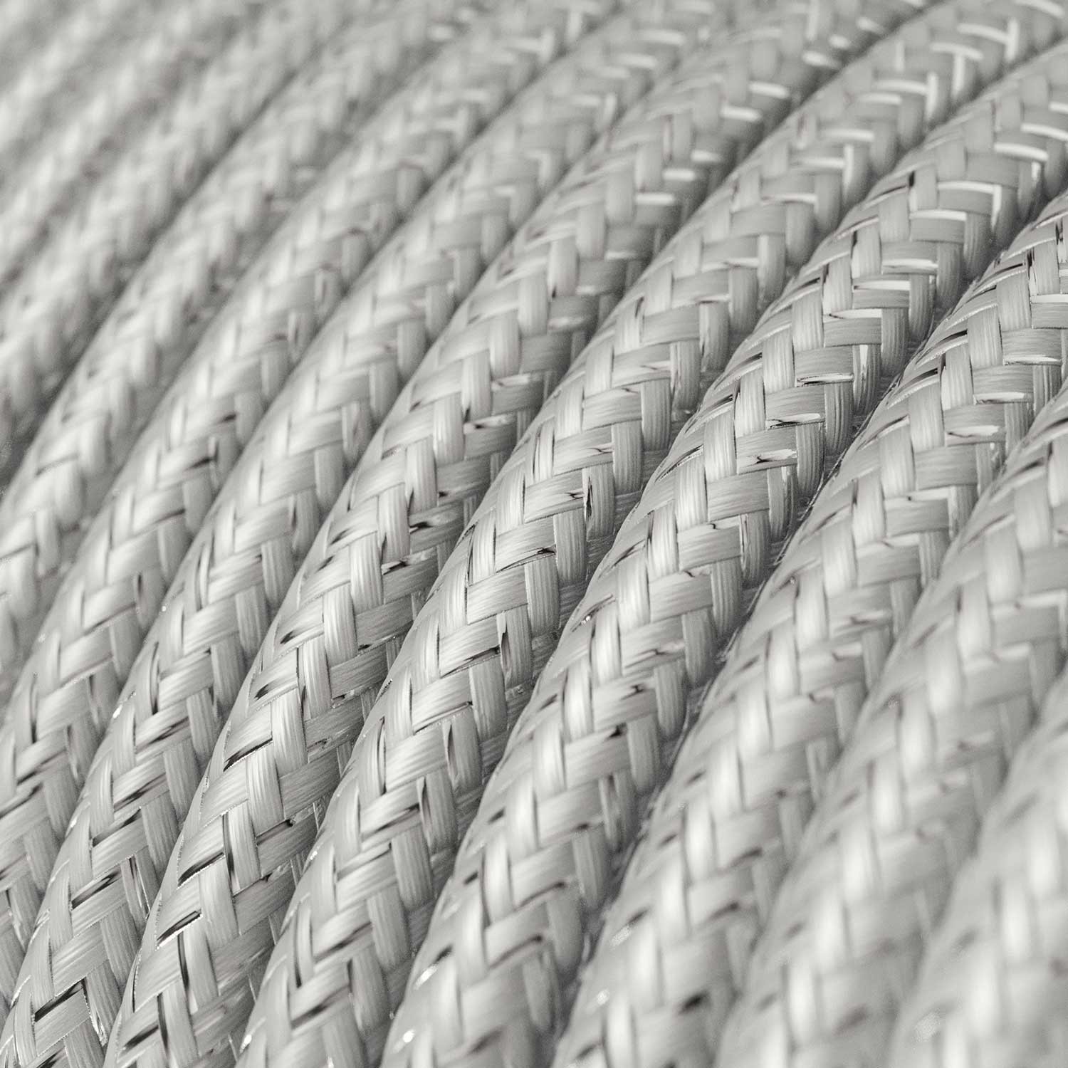 Câble textile Argenté pailleté brillant- L'Original Creative-Cables - RL02 rond 2x0,75mm / 3x0,75mm