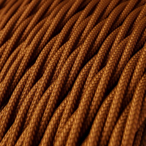 Câble textile Whiskey brillant - L'Original Creative-Cables - TM22 tressé 2x0,75mm / 3x0,75mm