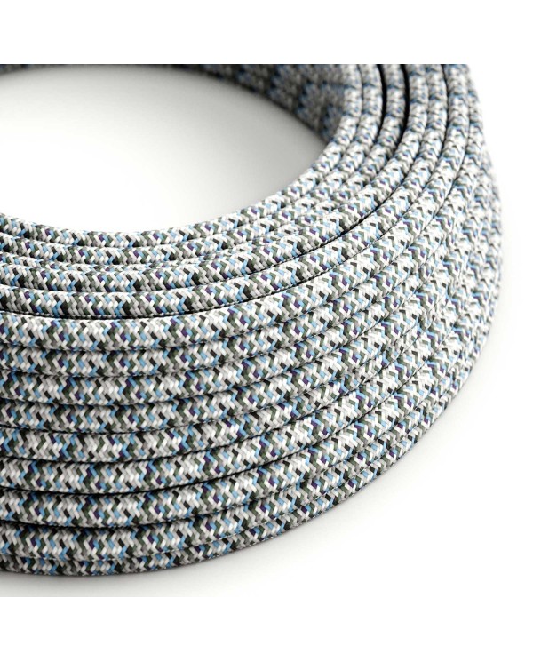 Câble textile Glace Pixel brillant - L'Original Creative-Cables - RX04 rond 2x0,75mm / 3x0,75mm