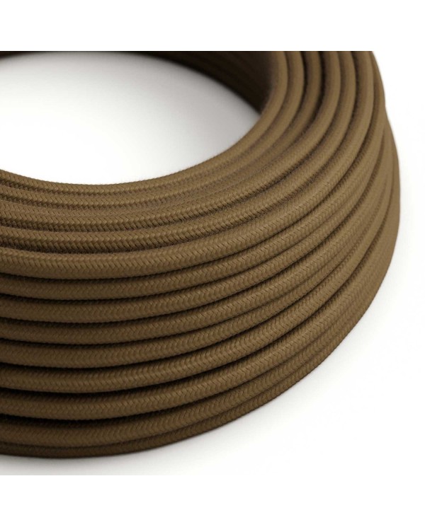 Câble textile Marron Espresso coton - L'Original Creative-Cables - RC13 rond 2x0,75mm / 3x0,75mm