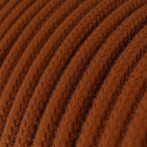 Cable textile Marron Cannelle coton - L'Original Creative-Cables - RC23 rond 2x0,75mm / 3x0,75mm