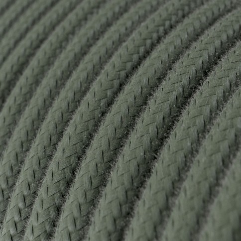 Câble textile Vert sauge coton - L'Original Creative-Cables - RC63 rond 2x0,75mm / 3x0,75mm