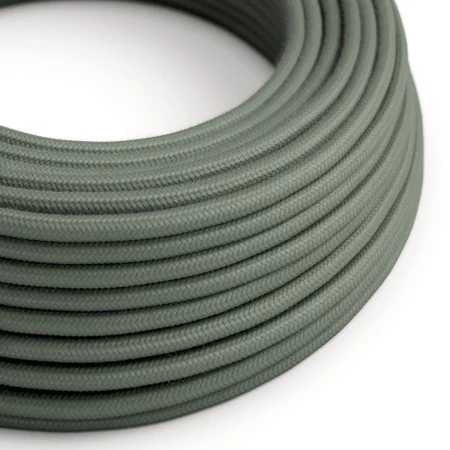 Câble textile Vert sauge coton - L'Original Creative-Cables - RC63 rond 2x0,75mm / 3x0,75mm