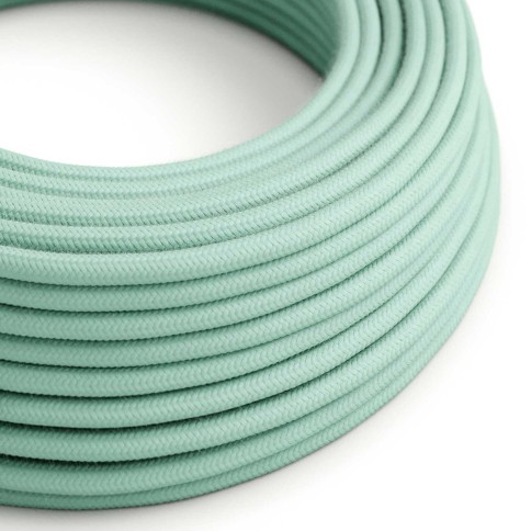 Câble textile Lait menthe coton - L'Original Creative-Cables - RC34 rond 2x0,75mm / 3x0,75mm