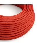 Câble textile Rouge feu pailleté brillant - L'Original Creative-Cables - RL09 rond 2x0,75mm / 3x0,75mm