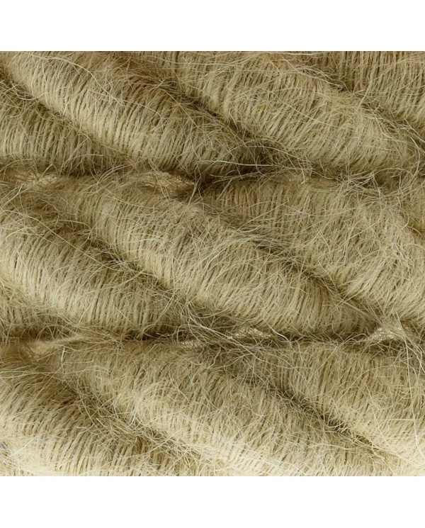 Corde 2XL, câble électrique 3x0,75. Revêtement en jute brute. Diamètre 24mm.