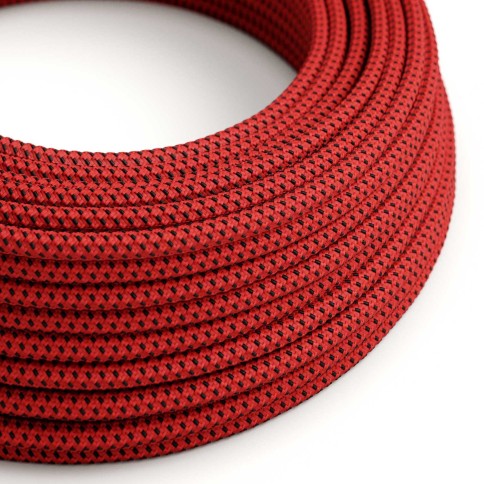 Câble textile Red Devil brillant 3D - L'Original Creative-Cables - RT94 rond 2x0,75mm / 3x0,75mm