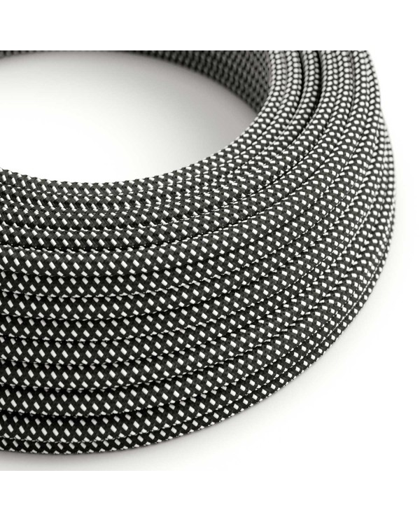 Câble textile Ciel étoilé brillant 3D - L'Original Creative-Cables - RT41 rond 2x0,75mm / 3x0,75mm