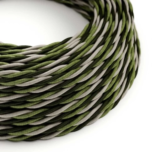 Câble textile Cambridge brillant - L'Original Creative-Cables - TG02 tressé 3x0.75mm