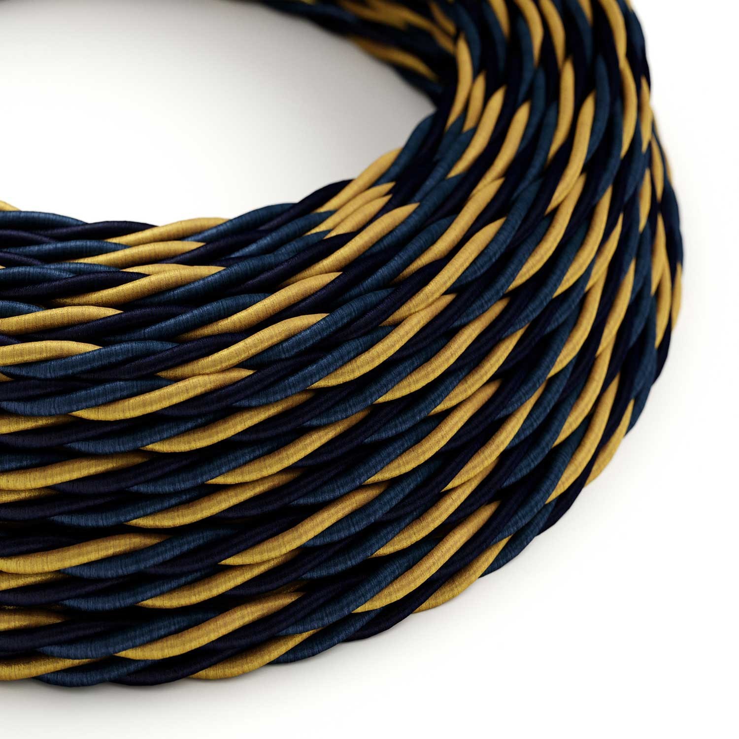 Câble textile Savoie brillant - L'Original Creative-Cables - TG09 tressé 3x0.75mm