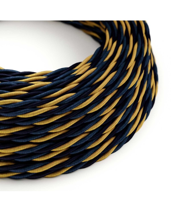 Câble textile Savoie brillant - L'Original Creative-Cables - TG09 tressé 3x0.75mm
