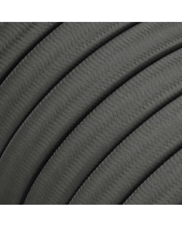 Câble électrique pour Guirlande recouvert en tissu Effet soie Gris CM03