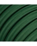Câble électrique pour guirlande lumineuse recouvert de tissu Vert sombre CM21