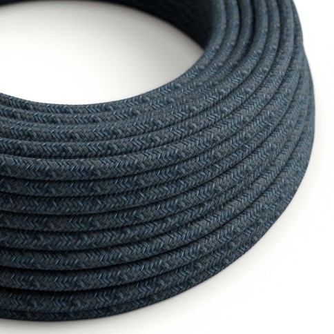 Câble textile Bleu Mirage coton - L'Original Creative-Cables - RX10 rond 2x0,75mm / 3x0,75mm