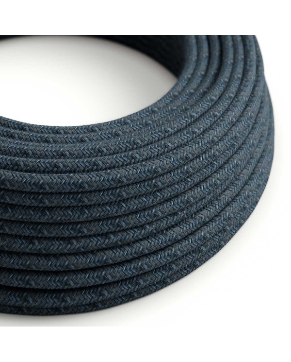 Câble textile Bleu Mirage coton - L'Original Creative-Cables - RX10 rond 2x0,75mm / 3x0,75mm